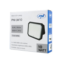 PNI LW10 10W LED work lamp, portable, rechargeable, with 2 x 18650 4000mAh battery, 6500K, IP54, 700 lm, 2 brightness le PNI LW10 10W LED work lamp, portable, rechargeable, with 2 x 18650 4000mAh battery, 6500K, IP54, 700 lm, 2 brightness le
