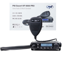 CB radijo stotis PNI Escort HP 6500 PRO, daugiastandartė, VOX, NRC, 4W, AM-FM, 12V, SQ, ASQ, cigarečių degiklio kištukas CB radijo stotis PNI Escort HP 6500 PRO, daugiastandartė, VOX, NRC, 4W, AM-FM, 12V, SQ, ASQ, cigarečių degiklio kištukas