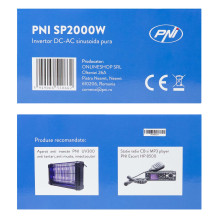 PNI SP2000W įtampos keitiklis su grynu sinusoidu, 12 V maitinimo šaltiniu