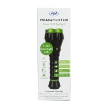 PNI Adventure F750 Green Light aluminum flashlight, LED 10W, 500 lm, up to 850 m, IP44, 4000mAh battery included, chargi PNI Adventure F750 Green Light aluminum flashlight, LED 10W, 500 lm, up to 850 m, IP44, 4000mAh battery included, chargi