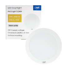 PNI D-Light CL2424 24W LED ceiling light, round 29 cm, 2700K, 230V power supply, 2640 lm, warm white PNI D-Light CL2424 24W LED ceiling light, round 29 cm, 2700K, 230V power supply, 2640 lm, warm white