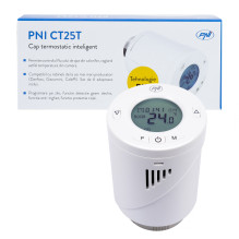 PNI CT25T išmanioji termostatinė galvutė radiatoriui, belaidžiu būdu jungiama su PNI CT25WIFI Hub su interneto valdymu, PNI CT25T išmanioji termostatinė galvutė radiatoriui, belaidžiu būdu jungiama su PNI CT25WIFI Hub su interneto valdymu,