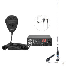 CB PNI ESCORT HP 8001L ASQ radijo stoties rinkinys + CB PNI S75 antena su kabeliu ir fiksuotu laikikliu CB PNI ESCORT HP 8001L ASQ radijo stoties rinkinys + CB PNI S75 antena su kabeliu ir fiksuotu laikikliu