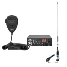 CB PNI ESCORT HP 8001L ASQ radijo stoties rinkinys + CB PNI S75 antena su kabeliu ir fiksuotu laikikliu CB PNI ESCORT HP 8001L ASQ radijo stoties rinkinys + CB PNI S75 antena su kabeliu ir fiksuotu laikikliu