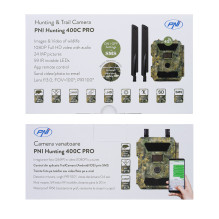 PNI Hunting 400C PRO 24MP medžioklės kamera su 4G LTE internetu, GPS, vienu metu perduoda vaizdo įrašus ir nuotraukas į PNI Hunting 400C PRO 24MP medžioklės kamera su 4G LTE internetu, GPS, vienu metu perduoda vaizdo įrašus ir nuotraukas į