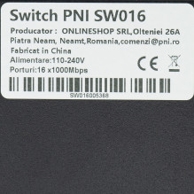 PNI SW016 jungiklis, 16 x 10 / 100 / 1000 Mbps, gigabito, metalinis korpusas PNI SW016 jungiklis, 16 x 10 / 100 / 1000 Mbps, gigabito, metalinis korpusas