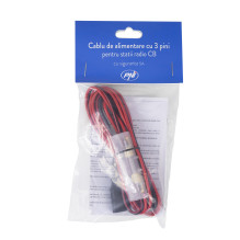 3-pin PNI power cable and fuse for CB radio stations, fuse 5A, length 200 cm