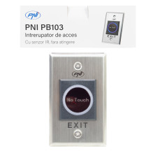 Įleidžiamas prieigos jungiklis PNI PB103, bekontaktis, NO / NC / COM, 12V / 24V DC, būsenos LED, metalinis, 5 laidai Įleidžiamas prieigos jungiklis PNI PB103, bekontaktis, NO / NC / COM, 12V / 24V DC, būsenos LED, metalinis, 5 laidai