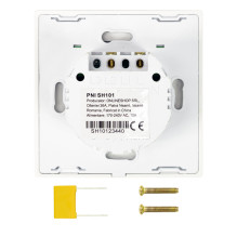 Switch with glass PNI SH101 touch, white with LED indicator Switch with glass PNI SH101 touch, white with LED indicator