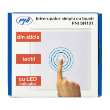 Switch with glass PNI SH101 touch, white with LED indicator Switch with glass PNI SH101 touch, white with LED indicator