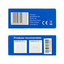 Switch with glass PNI SH101 touch, white with LED indicator Switch with glass PNI SH101 touch, white with LED indicator