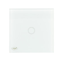 Switch with glass PNI SH101 touch, white with LED indicator Switch with glass PNI SH101 touch, white with LED indicator