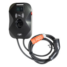 PNI KW22 32A 22KW elektromobilių įkrovimo stotelė, 380 V - 440 V trifazė, 2 tipo jungtis, ekranas, kortelė, BT, valdymas