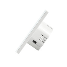 Double switch with glass PNI SH202 touch, white with LED indicator Double switch with glass PNI SH202 touch, white with LED indicator