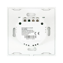 Double switch with glass PNI SH202 touch, white with LED indicator Double switch with glass PNI SH202 touch, white with LED indicator