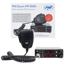 PNI Escort HP 5500 CB radio station, multistandard, 4W, AM-FM, 12V / 24V, ASQ, RF Gain, cigarette lighter socket include PNI Escort HP 5500 CB radio station, multistandard, 4W, AM-FM, 12V / 24V, ASQ, RF Gain, cigarette lighter socket include