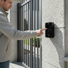 PNI DK150 stand-alone access control keyboard, PIN unlocking, RFID card, IP65, black