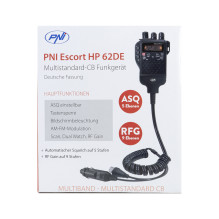 Portable CB radio station PNI Escort HP 62DE German version, multi standard, 4W, 12V, AM-FM, ASQ adjustable on 5 levels, Portable CB radio station PNI Escort HP 62DE German version, multi standard, 4W, 12V, AM-FM, ASQ adjustable on 5 levels,