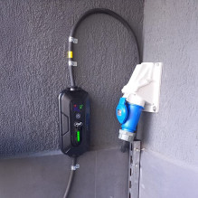 Portable charger PNI KW7 32A, 7.4KW for electric cars 230V, single-phase, Type 2 connector, waterproof