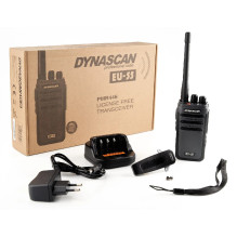 Nešiojama radijo stotelė PMR Dynascan EU-55, 446MHz, 0.5W, 16 kanalų, CTCSS, DCS, 1500mAh, IP65 Nešiojama radijo stotelė PMR Dynascan EU-55, 446MHz, 0.5W, 16 kanalų, CTCSS, DCS, 1500mAh, IP65
