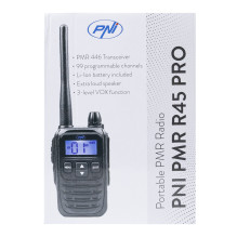 Portable radio station PNI PMR R45 PRO 446MHz, 0.5W, 32 programmable channels, 16 PMR and 38 CTCSS and 104 DCS tones, IP Portable radio station PNI PMR R45 PRO 446MHz, 0.5W, 32 programmable channels, 16 PMR and 38 CTCSS and 104 DCS tones, IP
