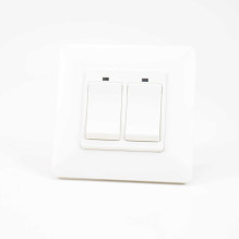 PNI SmartHome WS222 dvigubas šviesos jungiklis, skirtas valdyti šviesą internetu, suderinamas su „Tuya Smart App“, „Amaz