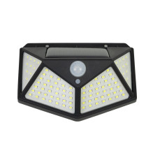 LED saulės lempa PNI GreenHouse WS10, 100 LED, 600 lm, PIR kampas 120 laipsnių, baterija 1800 mAh, montuojama ant sienos