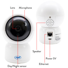 PNI IP390T 1080P video surveillance camera with PTZ WiFi H264 + supports 128GB microSD, Night Vision, Tuya application, PNI IP390T 1080P video surveillance camera with PTZ WiFi H264 + supports 128GB microSD, Night Vision, Tuya application,