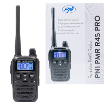 Portable radio station PNI PMR R45 PRO 446MHz, 0.5W, 32 programmable channels, 16 PMR and 38 CTCSS and 104 DCS tones, IP Portable radio station PNI PMR R45 PRO 446MHz, 0.5W, 32 programmable channels, 16 PMR and 38 CTCSS and 104 DCS tones, IP