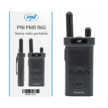 Portable radio station PNI PMR R60 446MHz, 0.5W, 16 programmable channels, 16 PMR and 50 CTCSS tones and 104 DCS, Scan, Portable radio station PNI PMR R60 446MHz, 0.5W, 16 programmable channels, 16 PMR and 50 CTCSS tones and 104 DCS, Scan,