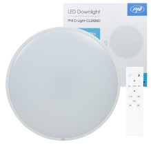PNI D-Light CL2436D 36W LED lubinis šviestuvas, pritemdomas, su nuotolinio valdymo pultu, apvalus 41 cm, 3000K-6500K, 23