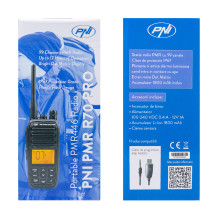 Portable radio station PNI PMR R70 PRO 446MHz, 0.5W, 99 channels, 16 PMR and 50 CTCSS and 104 DCS tones, IP67 Portable radio station PNI PMR R70 PRO 446MHz, 0.5W, 99 channels, 16 PMR and 50 CTCSS and 104 DCS tones, IP67