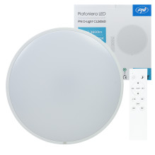 PNI D-Light CL2436D 36W LED lubinis šviestuvas, pritemdomas, su nuotolinio valdymo pultu, apvalus 41 cm, 3000K-6500K, 23