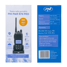 Portable radio station PNI PMR R70 PRO 446MHz, 0.5W, 99 channels, 16 PMR and 50 CTCSS and 104 DCS tones, IP67 Portable radio station PNI PMR R70 PRO 446MHz, 0.5W, 99 channels, 16 PMR and 50 CTCSS and 104 DCS tones, IP67