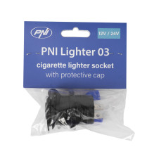 Car cigarette lighter socket PNI Lighter 03 with cover, 12V 15A, 24V 10A
