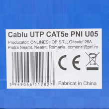 CAT5e UTP cable PNI U05 with 4 pairs for internet 1 Gigabit and surveillance systems Roll 305m CAT5e UTP cable PNI U05 with 4 pairs for internet 1 Gigabit and surveillance systems Roll 305m