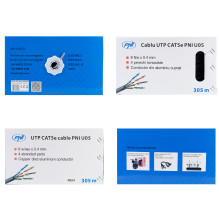 CAT5e UTP cable PNI U05 with 4 pairs for internet 1 Gigabit and surveillance systems Roll 305m CAT5e UTP cable PNI U05 with 4 pairs for internet 1 Gigabit and surveillance systems Roll 305m