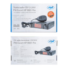 CB PNI Escort radio station HP 9001 PRO ASQ adjustable, AM-FM, 12V / 24V, 4W, Scan, Dual Watch, ANL, multi-color display CB PNI Escort radio station HP 9001 PRO ASQ adjustable, AM-FM, 12V / 24V, 4W, Scan, Dual Watch, ANL, multi-color display