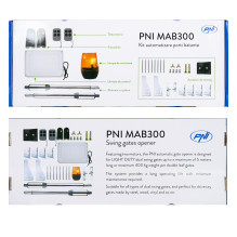 Varstomų vartų automatikos komplektas PNI MAB300, su 2 40 W varikliais, nuotolinio valdymo pulteliais ir valdymo pultu, Varstomų vartų automatikos komplektas PNI MAB300, su 2 40 W varikliais, nuotolinio valdymo pulteliais ir valdymo pultu,