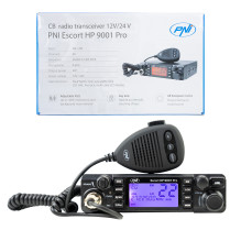 CB PNI Escort radijo stotis HP 9001 PRO ASQ reguliuojama, AM-FM, 12V / 24V, 4W, skenavimas, dvigubas stebėjimas, ANL, da CB PNI Escort radijo stotis HP 9001 PRO ASQ reguliuojama, AM-FM, 12V / 24V, 4W, skenavimas, dvigubas stebėjimas, ANL, da
