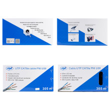 CAT6e UTP kabelis PNI U06 su 4 poromis, skirtas 1 gigabito internetui ir stebėjimo sistemoms, 305 m ritinėlis CAT6e UTP kabelis PNI U06 su 4 poromis, skirtas 1 gigabito internetui ir stebėjimo sistemoms, 305 m ritinėlis