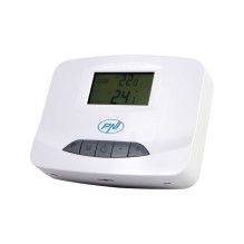 Belaidis termostatas PNI CT28 PRO su WiFi, grindų šildymo valdymu internetu, suporuotas su PNI CT28 valdymo moduliu su 8