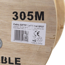 S / FTP CAT7 PNI SF07 kabelis, 10 Gbps, 1000 MHz, interneto ir stebėjimo sistemoms, 305 m ritinėlis, varinis S / FTP CAT7 PNI SF07 kabelis, 10 Gbps, 1000 MHz, interneto ir stebėjimo sistemoms, 305 m ritinėlis, varinis