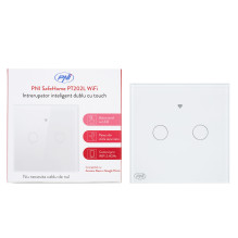 Smart switch with PNI SafeHome PT202L WiFi touch, 10A, control via Tuya Smart application, compatible with Alexa and Goo Smart switch with PNI SafeHome PT202L WiFi touch, 10A, control via Tuya Smart application, compatible with Alexa and Goo