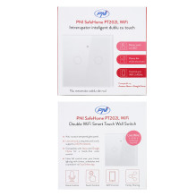 Išmanusis jungiklis su PNI SafeHome PT202L WiFi jutikliniu skydeliu, 10A, valdymas per „Tuya Smart“ programą, suderinama Išmanusis jungiklis su PNI SafeHome PT202L WiFi jutikliniu skydeliu, 10A, valdymas per „Tuya Smart“ programą, suderinama