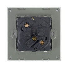 Paprastas įmontuotas lizdas PNI WP101W su stikliniu rėmeliu, 16A, 4000W, 230V Paprastas įmontuotas lizdas PNI WP101W su stikliniu rėmeliu, 16A, 4000W, 230V