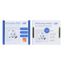PNI SmartHome WP202 WiFi smart socket, buried mounting, internet control, dedicated Tuya Smart application, compatible w PNI SmartHome WP202 WiFi smart socket, buried mounting, internet control, dedicated Tuya Smart application, compatible w