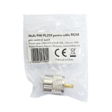 PNI PL259 trumpasis kištukas RG58 kabeliui su paauksuotu centriniu kaiščiu 6 mm GOLD PNI PL259 trumpasis kištukas RG58 kabeliui su paauksuotu centriniu kaiščiu 6 mm GOLD