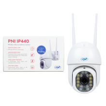 PNI IP440 WiFi PTZ belaidė vaizdo stebėjimo kamera, 4MP, skaitmeninis priartinimas, „micro SD“ lizdas, autonominė, judes PNI IP440 WiFi PTZ belaidė vaizdo stebėjimo kamera, 4MP, skaitmeninis priartinimas, „micro SD“ lizdas, autonominė, judes