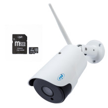 PNI House IP52 2MP 1080P belaidės IP vaizdo stebėjimo kameros paketas + PNI 128 GB „MicroSD“ atminties kortelė su SD ada